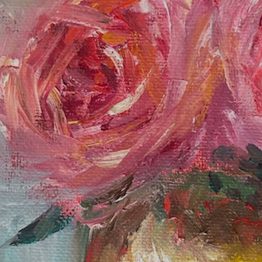 Mini Floral No 8 by Elif Burduroglu |   Closeup View of Artwork 