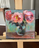 Original art for sale at UGallery.com | Spring Flowers by Elif Burduroglu | $300 | oil painting | 6' h x 6' w | thumbnail 3