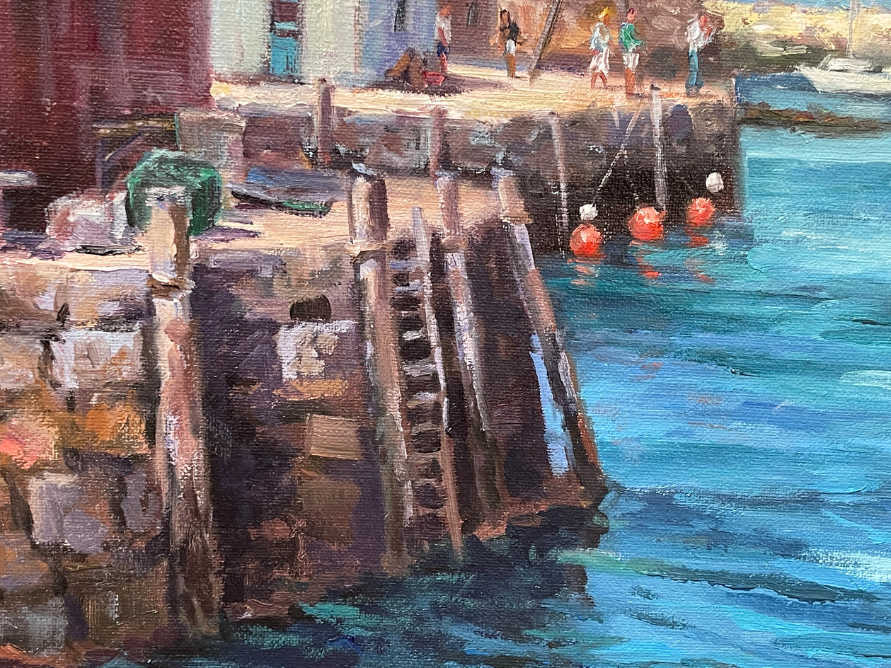Summer in Rockport by Faye Vander Veer |  Closeup View of Artwork 