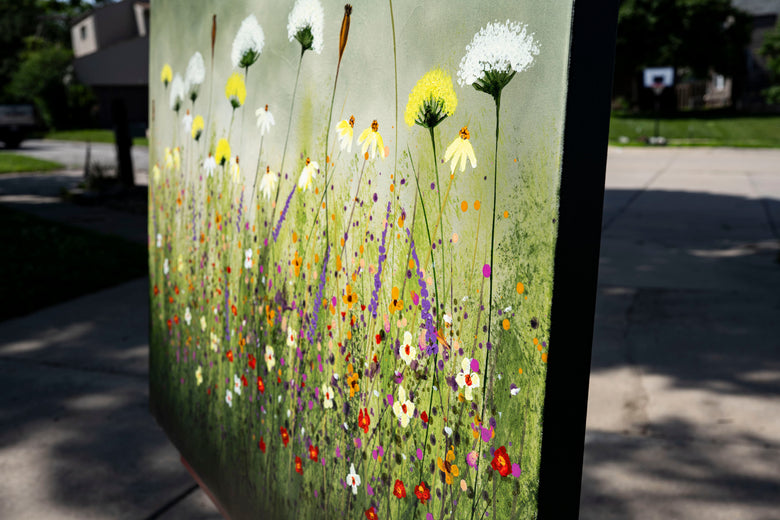 Wild Flower Series by Fernando Garcia |  Side View of Artwork 