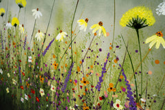 Original art for sale at UGallery.com | Wild Flower Series by Fernando Garcia | $3,975 | oil painting | 30' h x 40' w | thumbnail 4