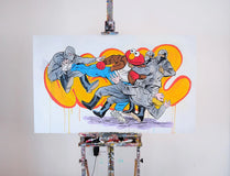 Original art for sale at UGallery.com | Peace by Jay Jones (aka FunnyTummy) | $4,750 | acrylic painting | 29.13' h x 48.03' w | thumbnail 3