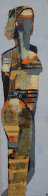 mixed media artwork by Gail Ragains titled Collage Figure #2