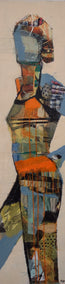 mixed media artwork by Gail Ragains titled Collage Figure #3
