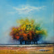 Original art for sale at UGallery.com | Autumn Breeze by George Peebles | $2,100 | oil painting | 36' h x 36' w | thumbnail 1