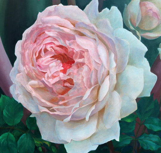 Rose & Thorns 3 by Guigen Zha |  Closeup View of Artwork 