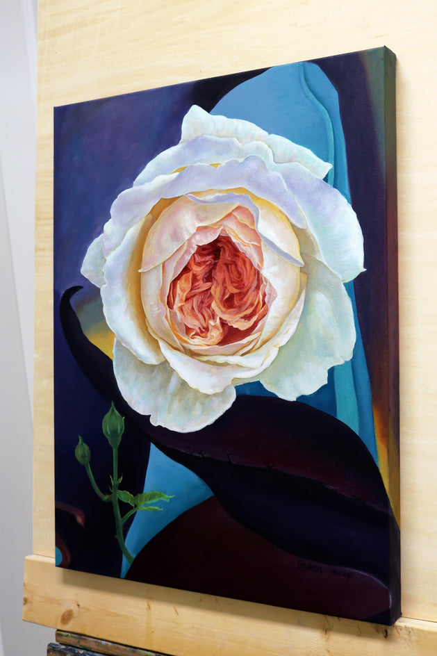 Rose. Trespassing 1 by Guigen Zha |  Side View of Artwork 