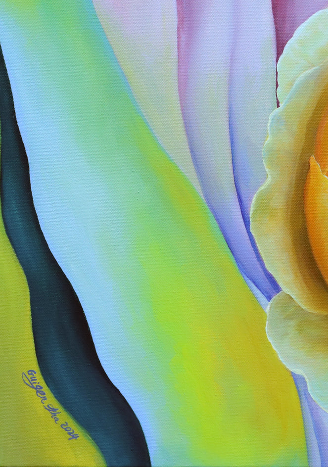 Rose. Trespassing 2 by Guigen Zha |  Closeup View of Artwork 