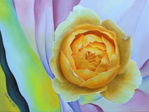 Original art for sale at UGallery.com | Rose. Trespassing 2 by Guigen Zha | $1,100 | oil painting | 18' h x 24' w | thumbnail 1