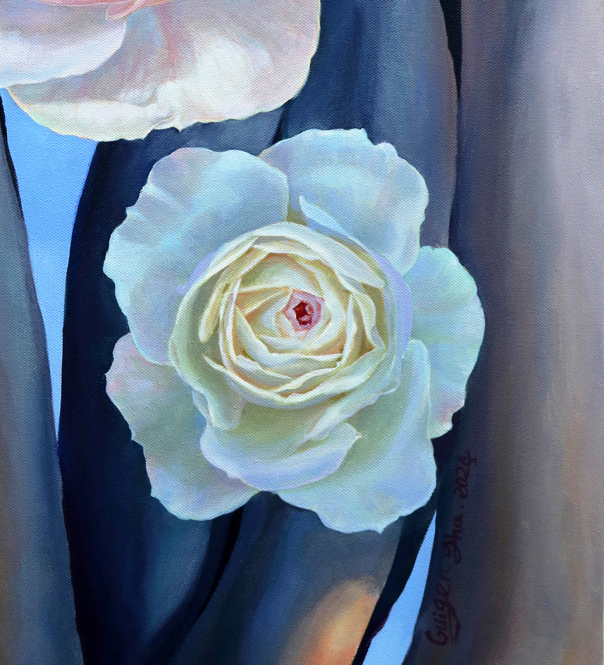 Rose. Trespassing 3 by Guigen Zha |  Closeup View of Artwork 