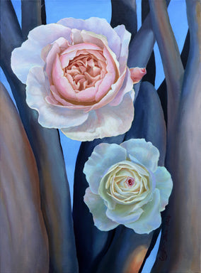 Original art for sale at UGallery.com | Rose. Trespassing 3 by Guigen Zha | $1,200 | oil painting | 24' h x 18' w