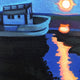 Original art for sale at UGallery.com | Moon River by Hadley Northrop | $300 | oil painting | 7' h x 5' w | thumbnail 4