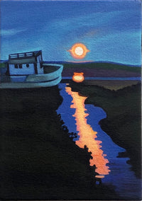 oil painting by Hadley Northrop titled Moon River