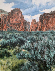 acrylic painting by Henry Caserotti titled Carlton Canyon, 1