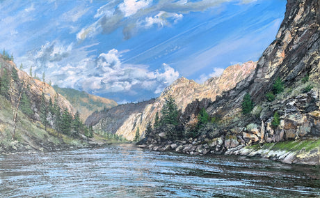 acrylic painting by Henry Caserotti titled Salmon River Vista
