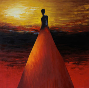 oil painting by Naoko Paluszak titled Who Are These Angels XCIXVII
