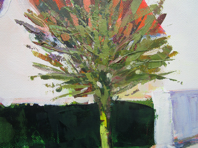 Street in Mormant, France by Janet Dyer |   Closeup View of Artwork 