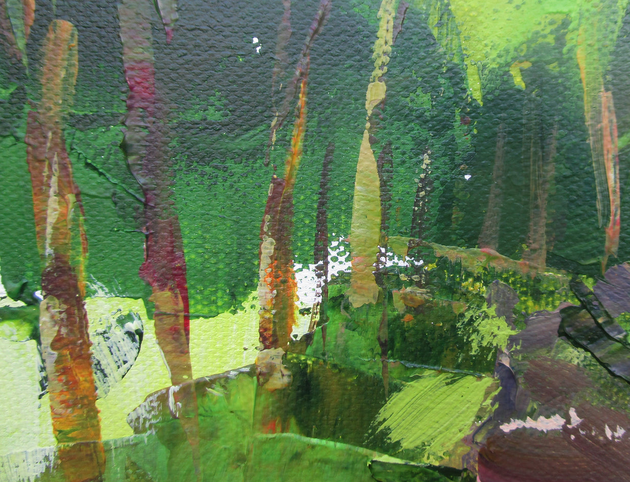 Tree-Lined Path by Janet Dyer |  Closeup View of Artwork 