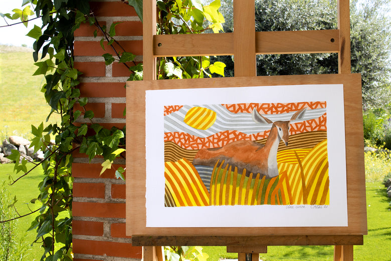 A Doe by Javier Ortas |  Context View of Artwork 