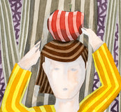 Original art for sale at UGallery.com | William Tell’s Son by Javier Ortas | $1,175 | watercolor painting | 19.68' h x 13.77' w | thumbnail 4