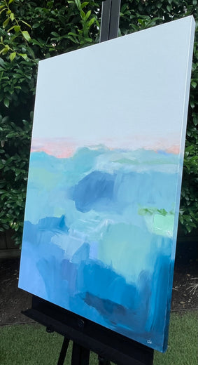 Distance by Jennifer Hanson |  Side View of Artwork 