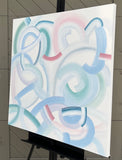 Original art for sale at UGallery.com | Loosen by Jennifer Hanson | $1,175 | acrylic painting | 36' h x 36' w | thumbnail 2