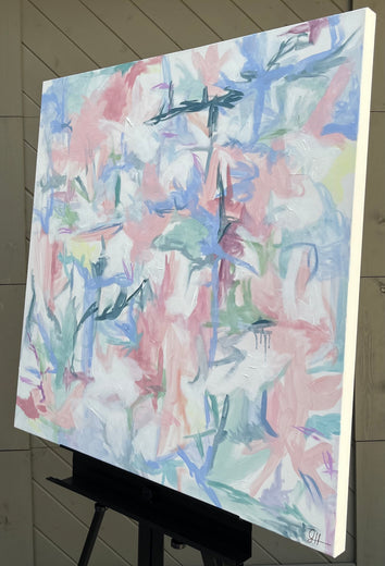 Pieces Fit by Jennifer Hanson |  Side View of Artwork 