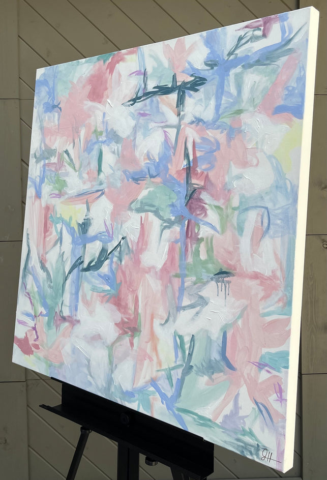 Pieces Fit by Jennifer Hanson |  Side View of Artwork 