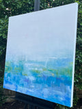 Original art for sale at UGallery.com | Brighter Days by Jennifer Hanson | $1,175 | mixed media artwork | 36' h x 36' w | thumbnail 2