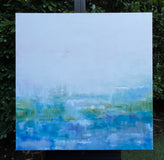 Original art for sale at UGallery.com | Brighter Days by Jennifer Hanson | $1,175 | mixed media artwork | 36' h x 36' w | thumbnail 3