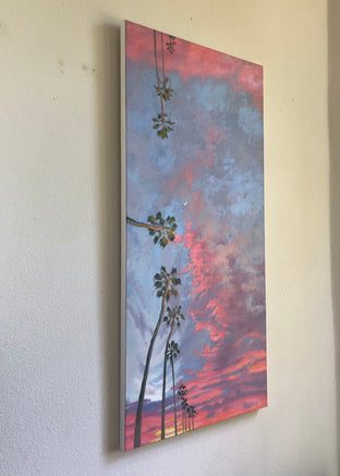 Coral Palms by Jesse Aldana |  Side View of Artwork 