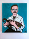 Original art for sale at UGallery.com | Man Holding a Cat by Jessica JH Roller | $650 | acrylic painting | 24' h x 20' w | thumbnail 3