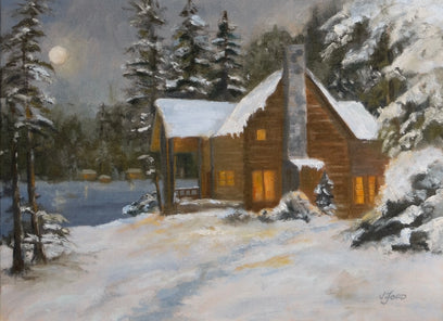 End of a Snowy Day by Joanie Ford | Artwork Main Image