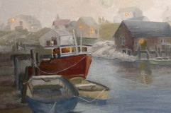 Original art for sale at UGallery.com | Peggy's Cove by Joanie Ford | $275 | oil painting | 9' h x 12' w | thumbnail 3