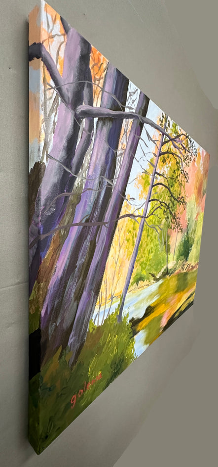 Fall Morning by JoAnn Golenia |  Side View of Artwork 