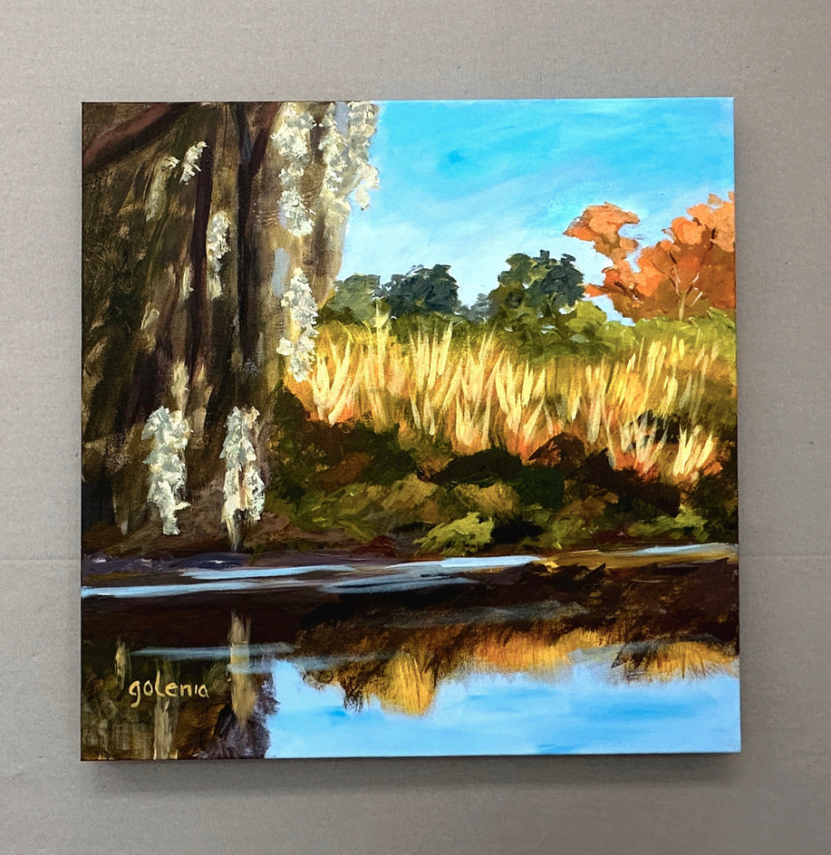 Spanish Moss and River Grasses by JoAnn Golenia |  Context View of Artwork 