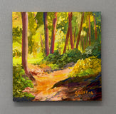 Original art for sale at UGallery.com | Spring Hike by JoAnn Golenia | $350 | acrylic painting | 12' h x 12' w | thumbnail 3
