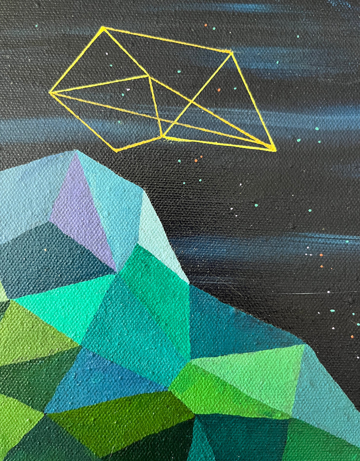 Nighttime by John Gardner |  Closeup View of Artwork 