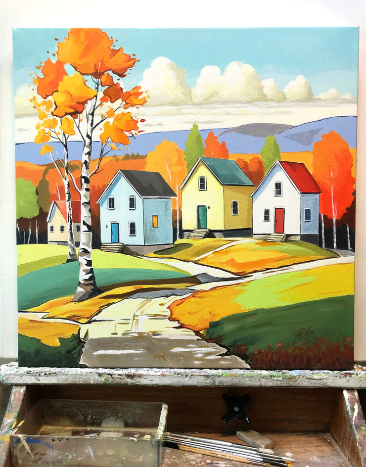 Cabins in the Woods by John Jaster |  Context View of Artwork 