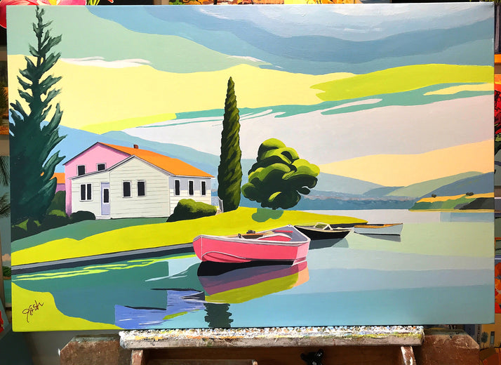 Summer on the Lake by John Jaster |  Context View of Artwork 