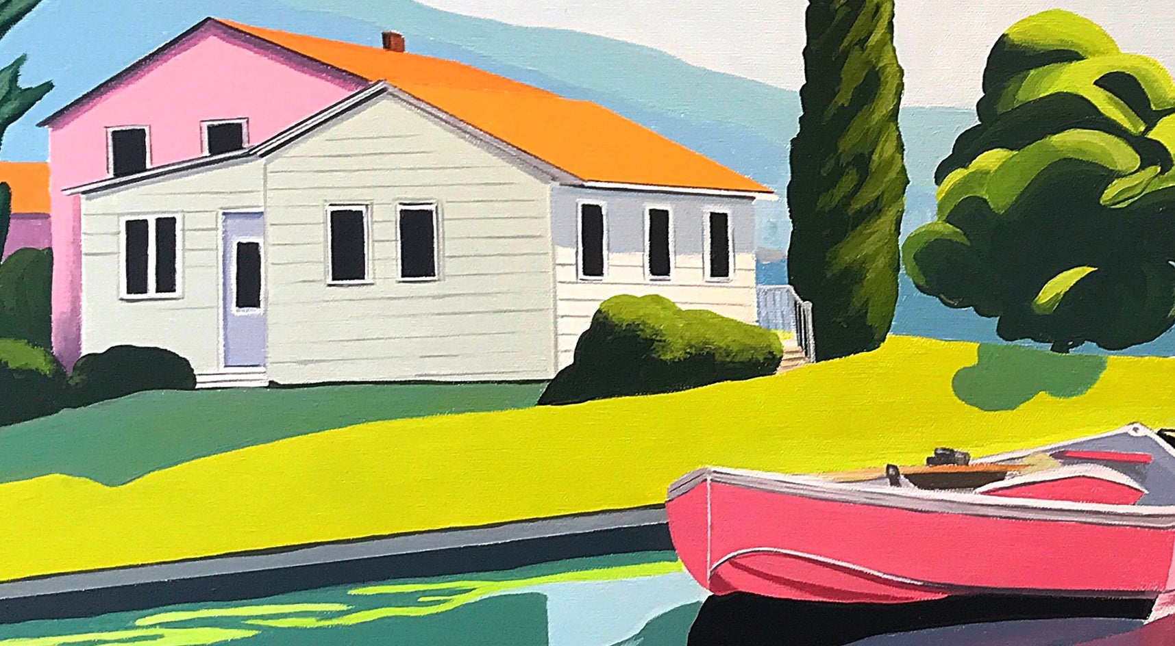 Summer on the Lake by John Jaster |  Closeup View of Artwork 