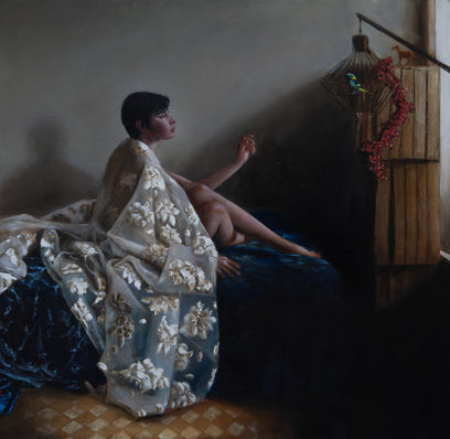 Woman with Caged Bird by John Kelly | Artwork Main Image