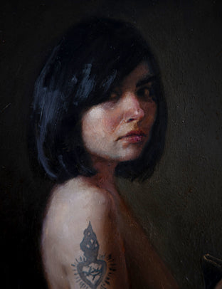 Woman with Tattoo by John Kelly |   Closeup View of Artwork 