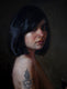 Original art for sale at UGallery.com | Woman with Tattoo by John Kelly | $2,500 | oil painting | 21.5' h x 15' w | thumbnail 4