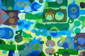 Original art for sale at UGallery.com | If I Ruled the World by Johnny Karwan | $1,875 | mixed media artwork | 30' h x 40' w