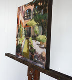 Original art for sale at UGallery.com | Courtyard in Seville II by Jonelle Summerfield | $575 | oil painting | 14' h x 11' w | thumbnail 2