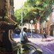 Original art for sale at UGallery.com | People Watching in Aix en Provence by Jonelle Summerfield | $800 | oil painting | 16' h x 16' w | thumbnail 1