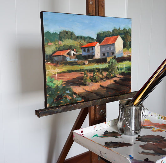 Somewhere on the Camino Frances by Jonelle Summerfield |  Context View of Artwork 