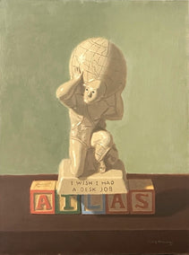 oil painting by Jose H. Alvarenga titled Atlas