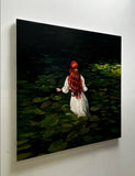 Original art for sale at UGallery.com | Immersed in Darkness by Jose Luis Bermudez | $3,575 | oil painting | 40' h x 40' w | thumbnail 2